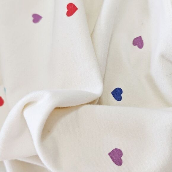 WILDFOX Hearts Slouchy Cozy Luxe Stretch Lounge Shirt in Oatmeal sz XXL - Picture 10 of 12